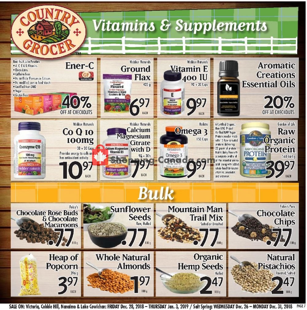 Country Grocer flyer from Friday December 28, 2018 to Thursday January 3, 2019 - page 7