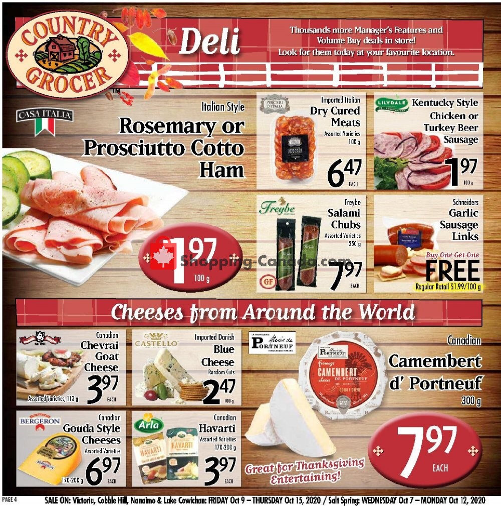 Country Grocer flyer from Friday October 9, 2020 to Thursday October 15, 2020 - page 4