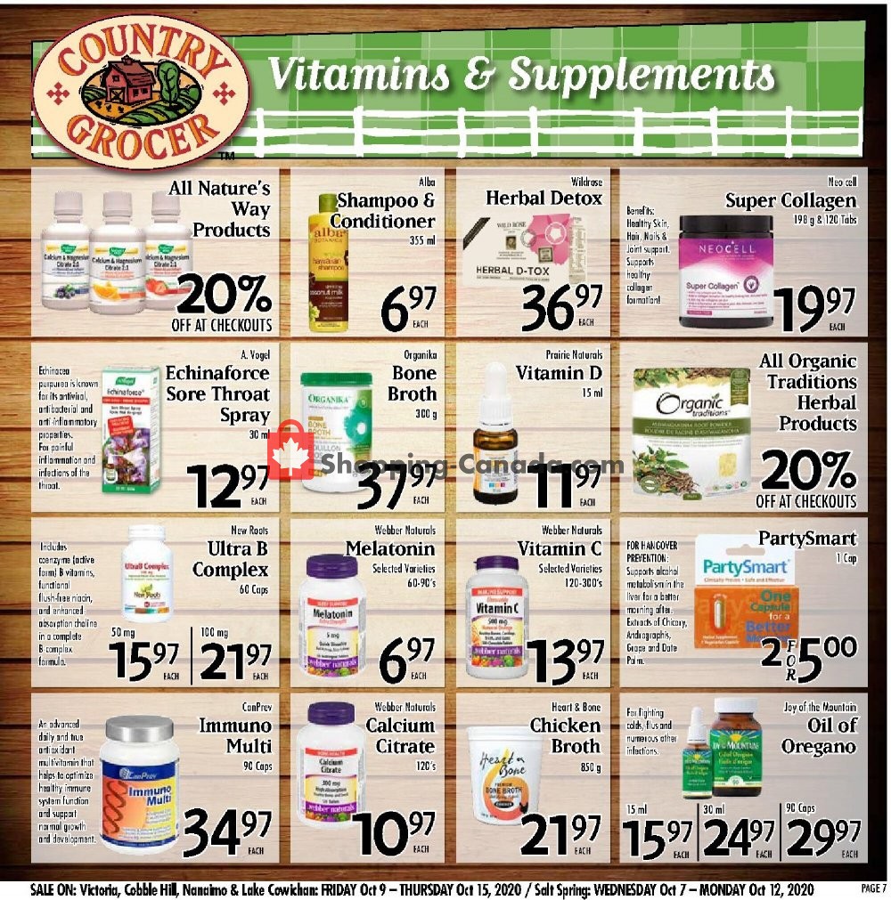 Country Grocer flyer from Friday October 9, 2020 to Thursday October 15, 2020 - page 7