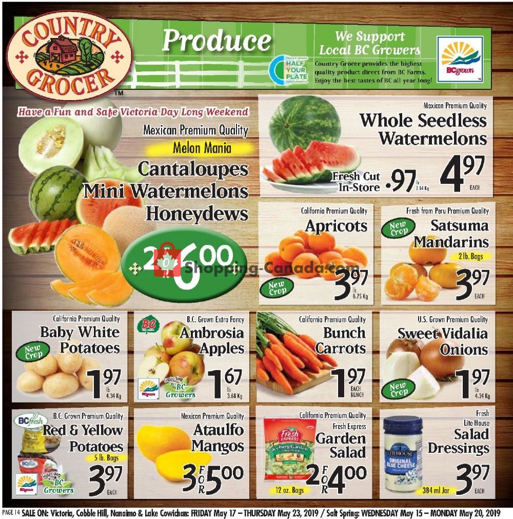 Country Grocer flyer from Friday May 17, 2019 to Thursday May 23, 2019 - page 14