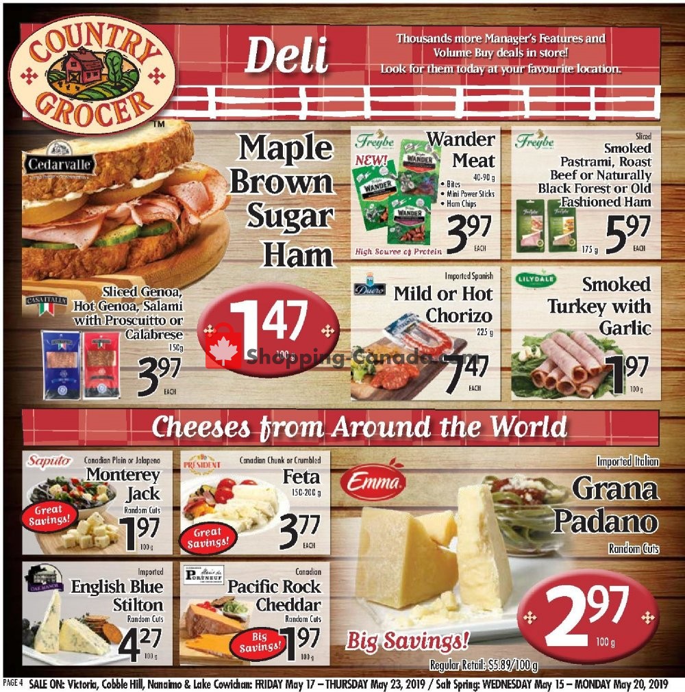 Country Grocer flyer from Friday May 17, 2019 to Thursday May 23, 2019 - page 4