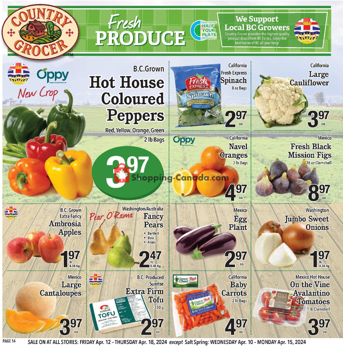 Country Grocer flyer from Wednesday April 10, 2024 to Monday April 15, 2024 - page 14