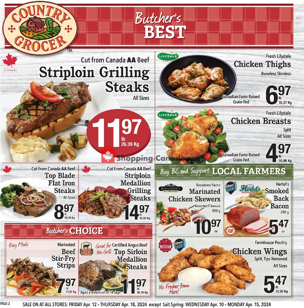 Country Grocer flyer from Wednesday April 10, 2024 to Monday April 15, 2024 - page 2
