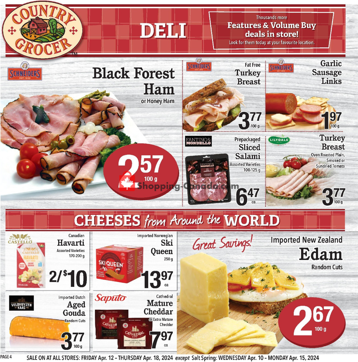 Country Grocer flyer from Wednesday April 10, 2024 to Monday April 15, 2024 - page 4