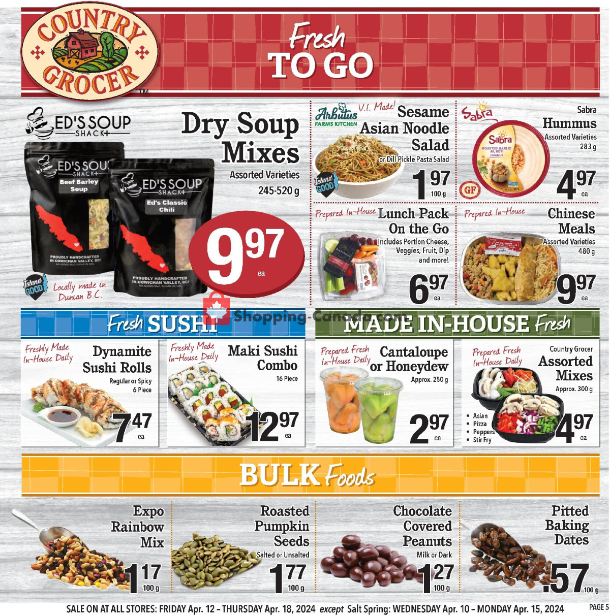 Country Grocer flyer from Wednesday April 10, 2024 to Monday April 15, 2024 - page 5
