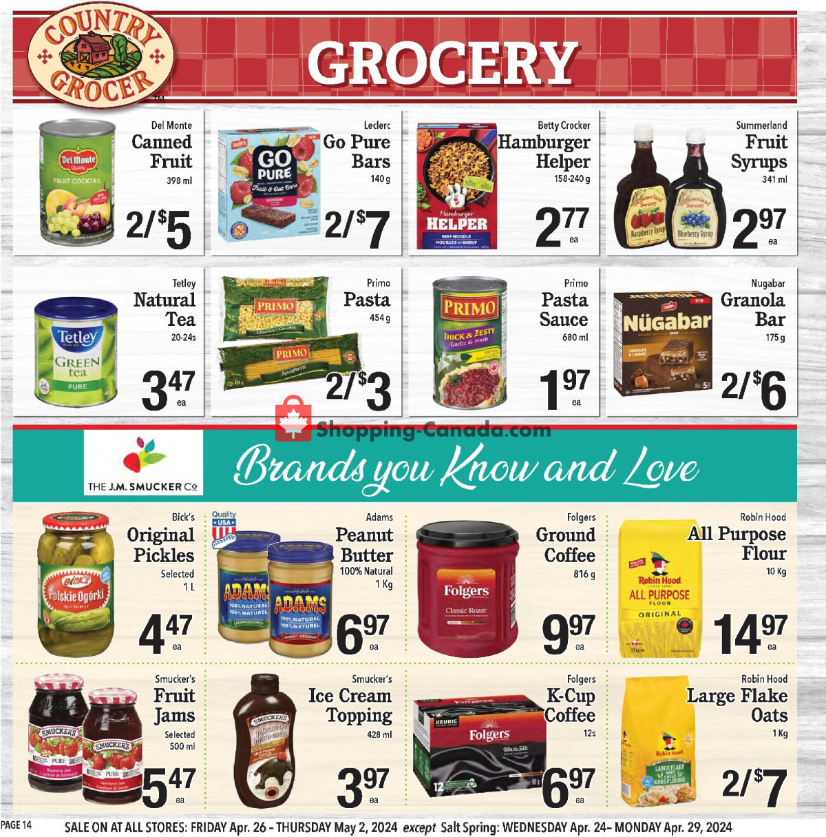 Country Grocer flyer from Friday April 26, 2024 to Thursday May 2, 2024 - page 14