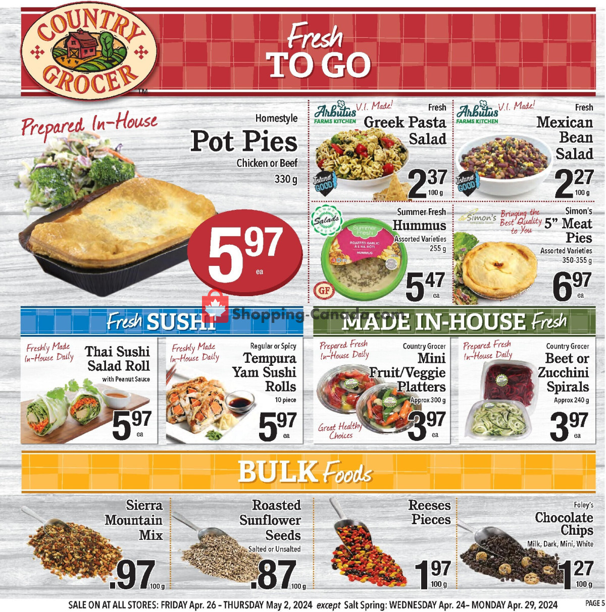 Country Grocer flyer from Friday April 26, 2024 to Thursday May 2, 2024 - page 5