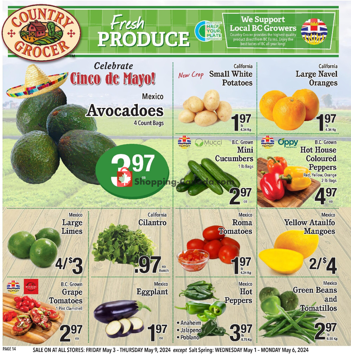 Country Grocer flyer from Friday May 3, 2024 to Thursday May 9, 2024 - page 14
