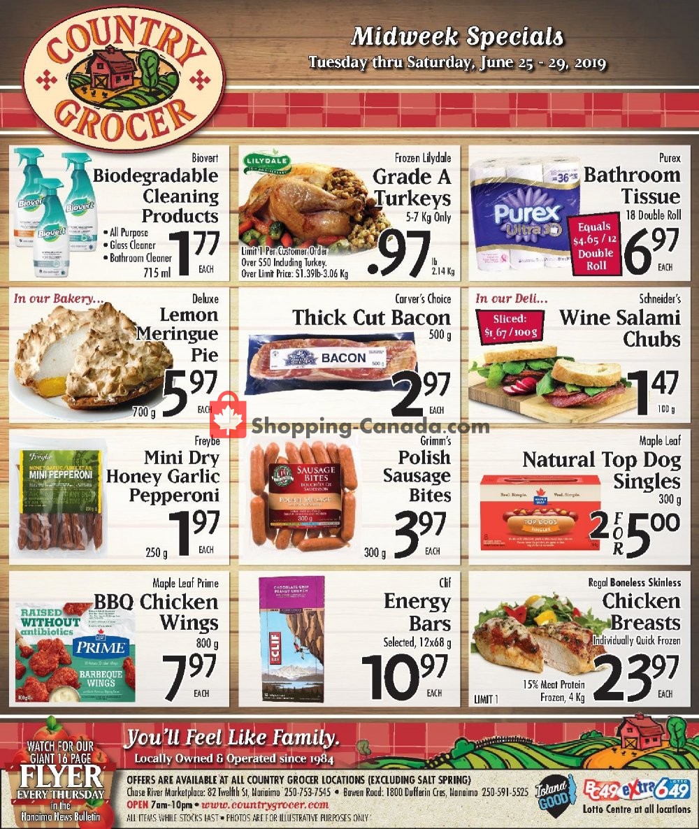 Country Grocer flyer from Tuesday June 25, 2019 to Saturday June 29, 2019 - page 1