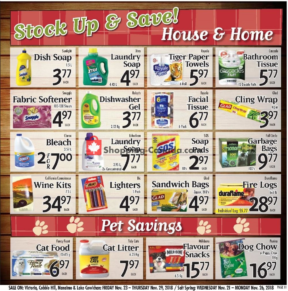 Country Grocer flyer from Friday November 23, 2018 to Thursday November 29, 2018 - page 11