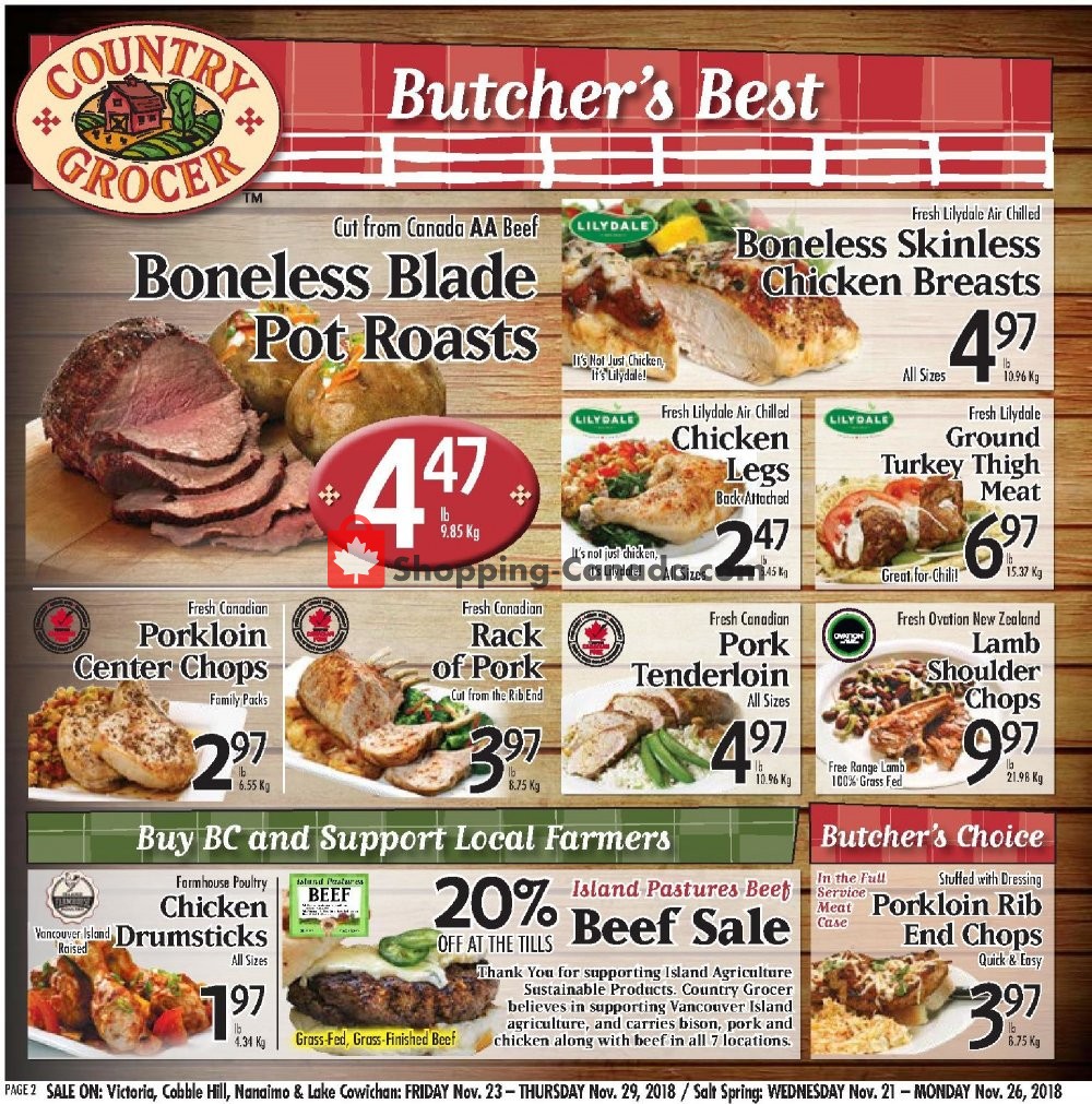 Country Grocer flyer from Friday November 23, 2018 to Thursday November 29, 2018 - page 2