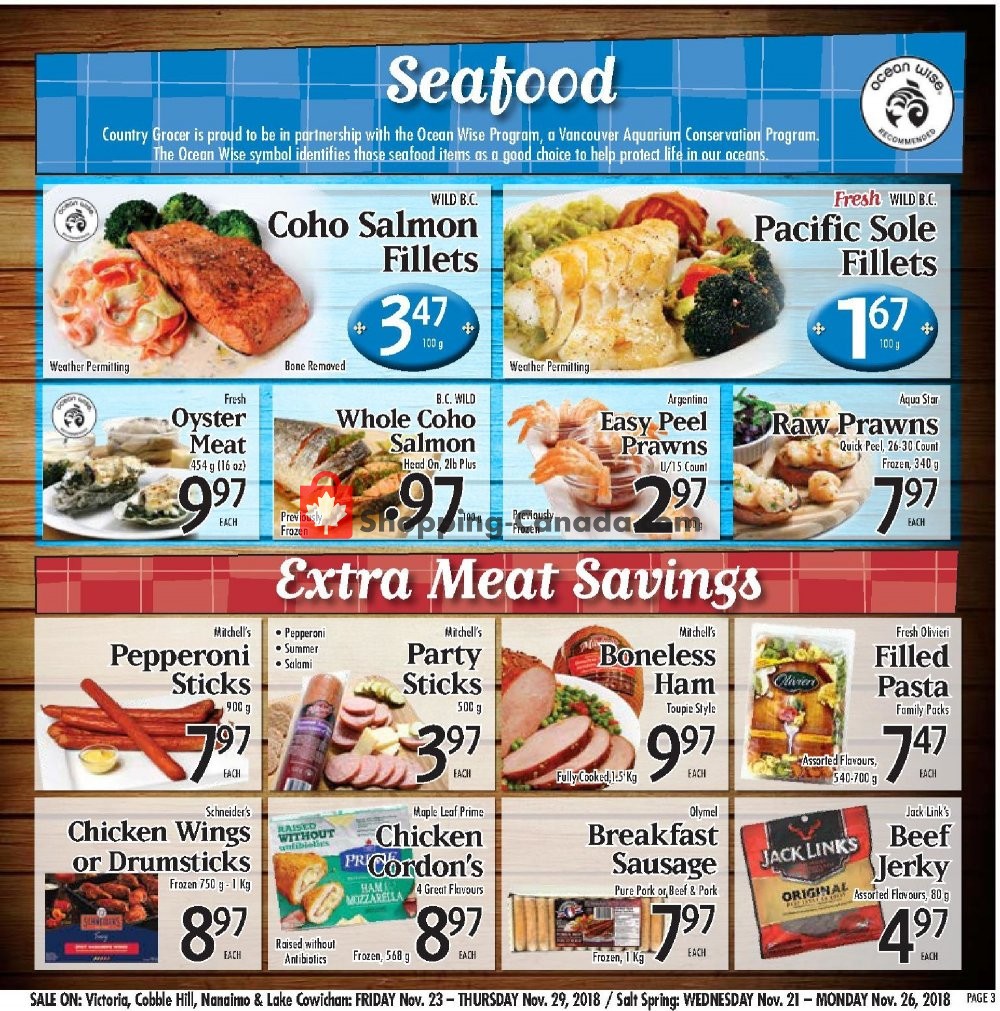 Country Grocer flyer from Friday November 23, 2018 to Thursday November 29, 2018 - page 3