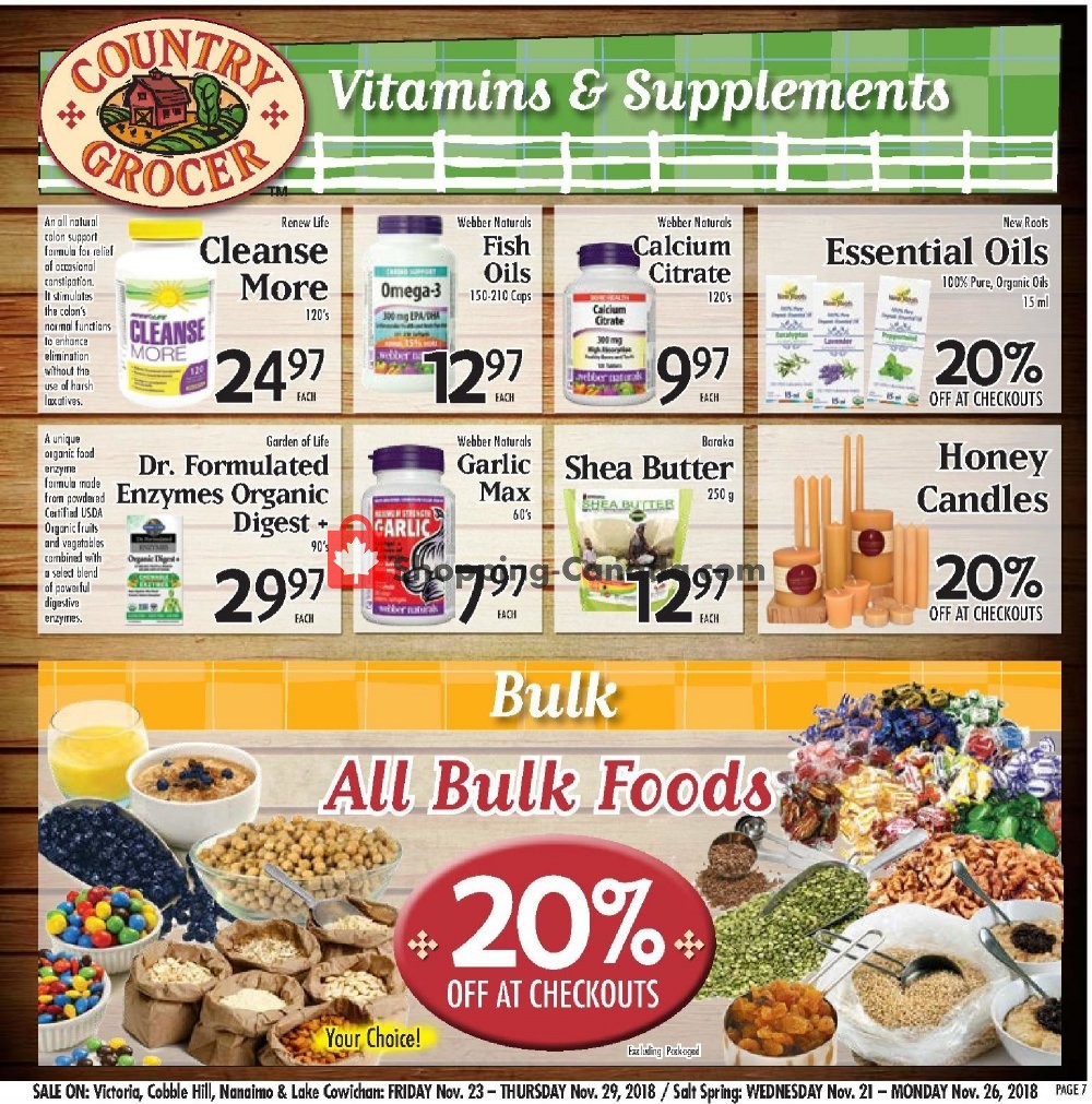Country Grocer flyer from Friday November 23, 2018 to Thursday November 29, 2018 - page 7