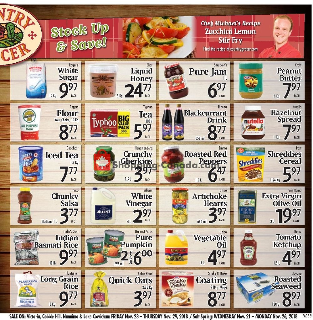 Country Grocer flyer from Friday November 23, 2018 to Thursday November 29, 2018 - page 9