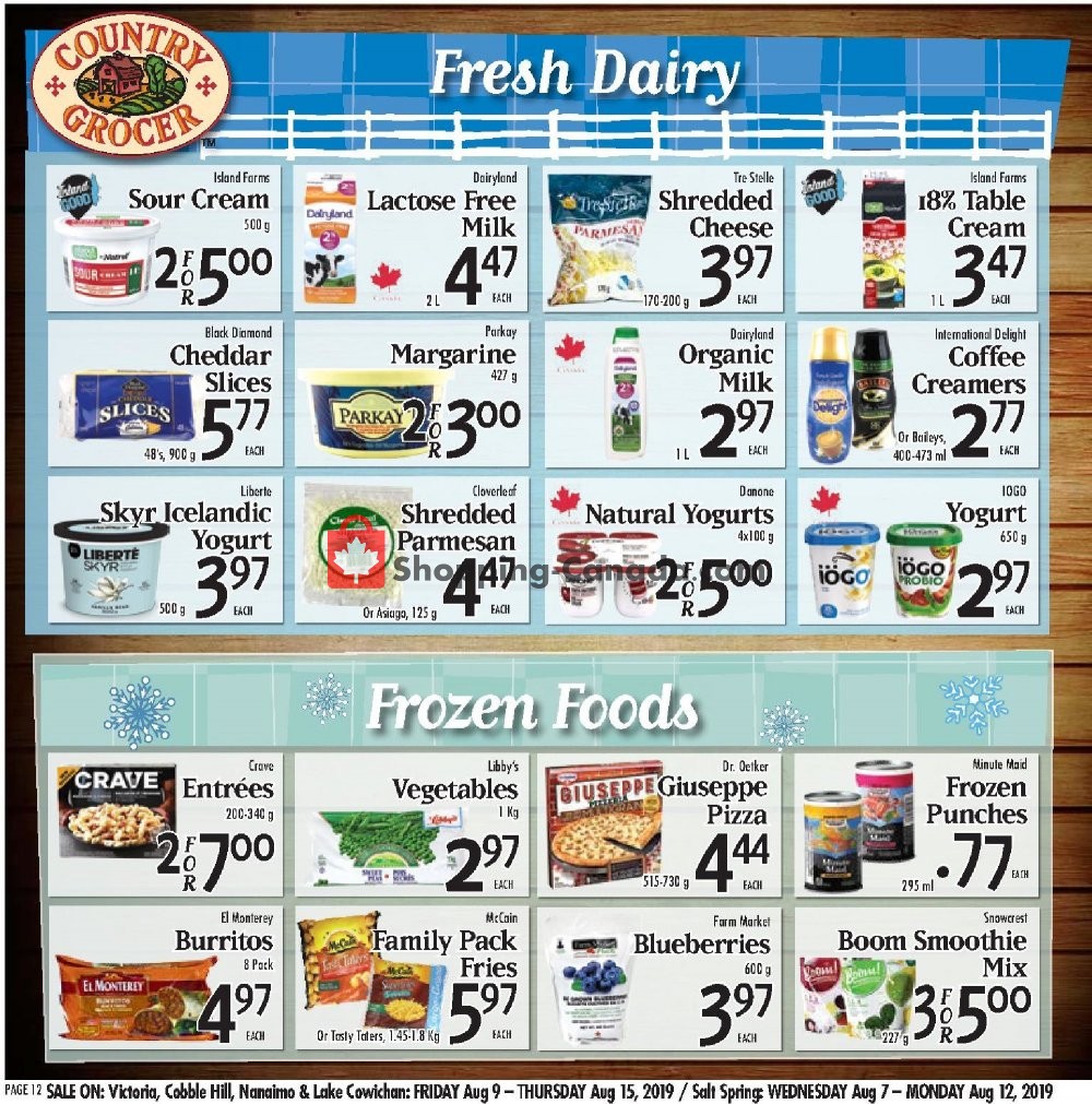 Country Grocer flyer from Friday August 9, 2019 to Thursday August 15, 2019 - page 12