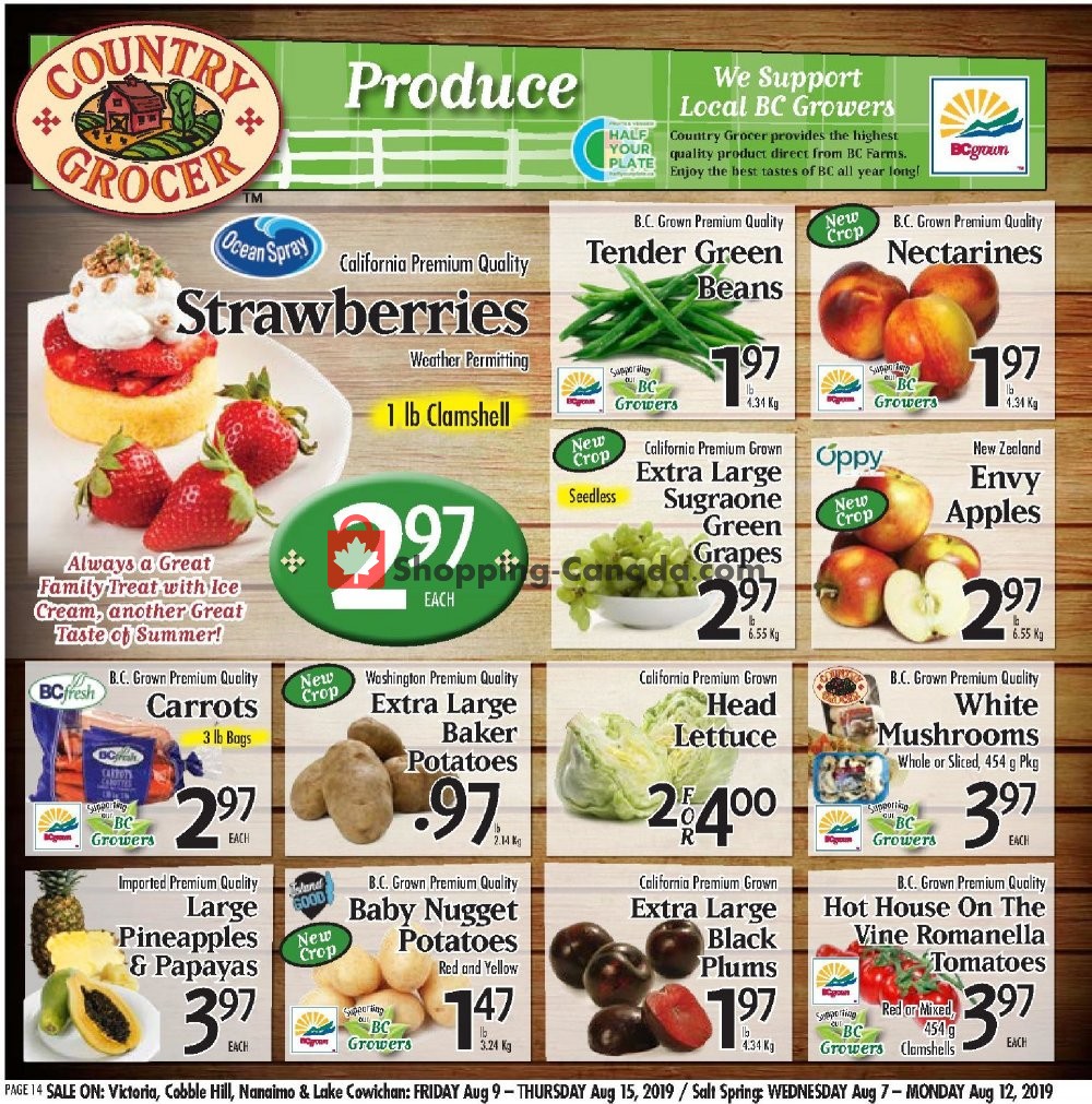 Country Grocer flyer from Friday August 9, 2019 to Thursday August 15, 2019 - page 14
