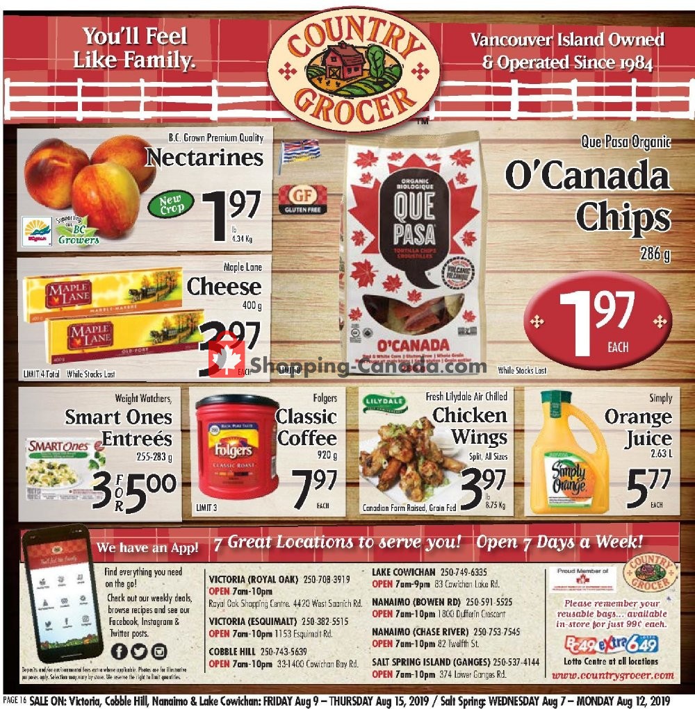 Country Grocer flyer from Friday August 9, 2019 to Thursday August 15, 2019 - page 16
