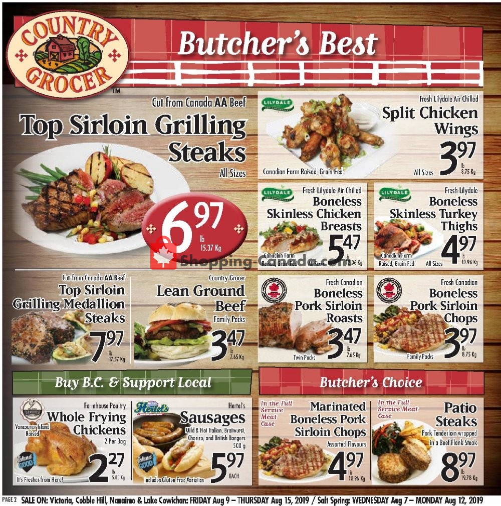Country Grocer flyer from Friday August 9, 2019 to Thursday August 15, 2019 - page 2