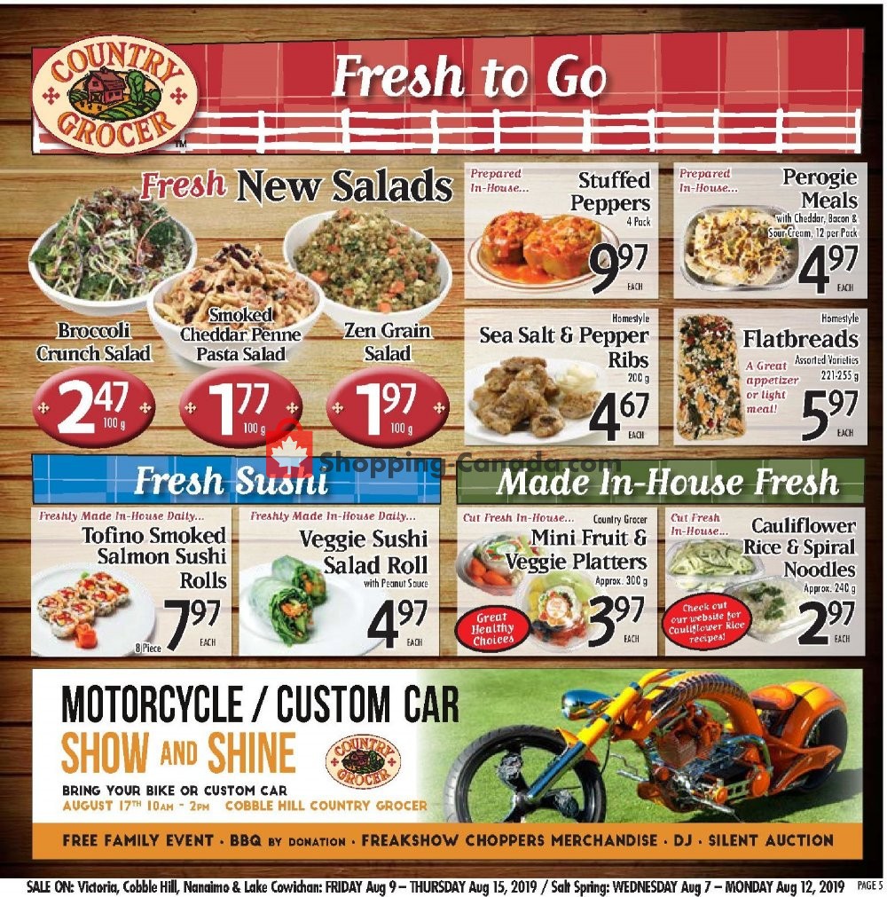 Country Grocer flyer from Friday August 9, 2019 to Thursday August 15, 2019 - page 5
