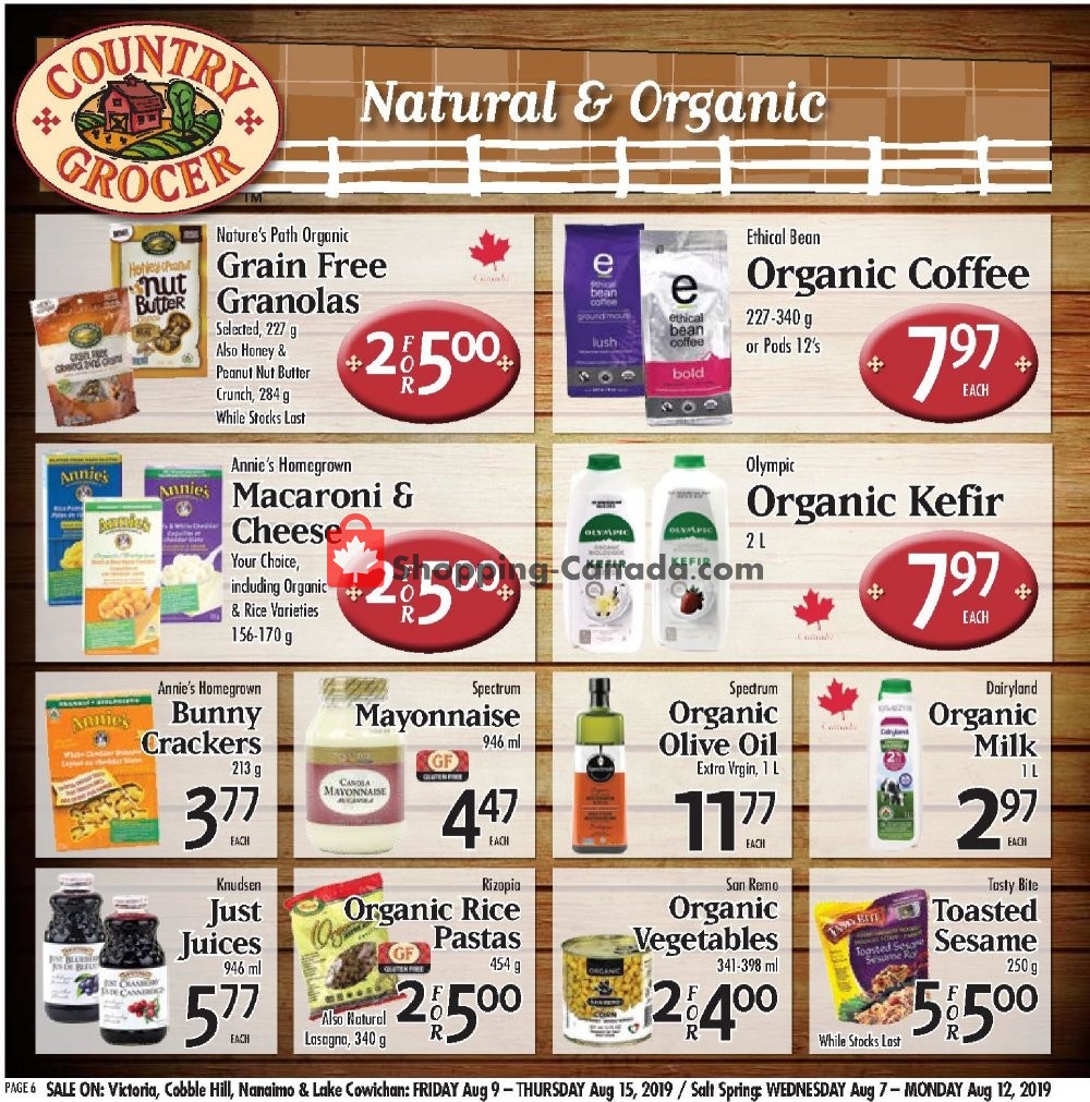 Country Grocer flyer from Friday August 9, 2019 to Thursday August 15, 2019 - page 6