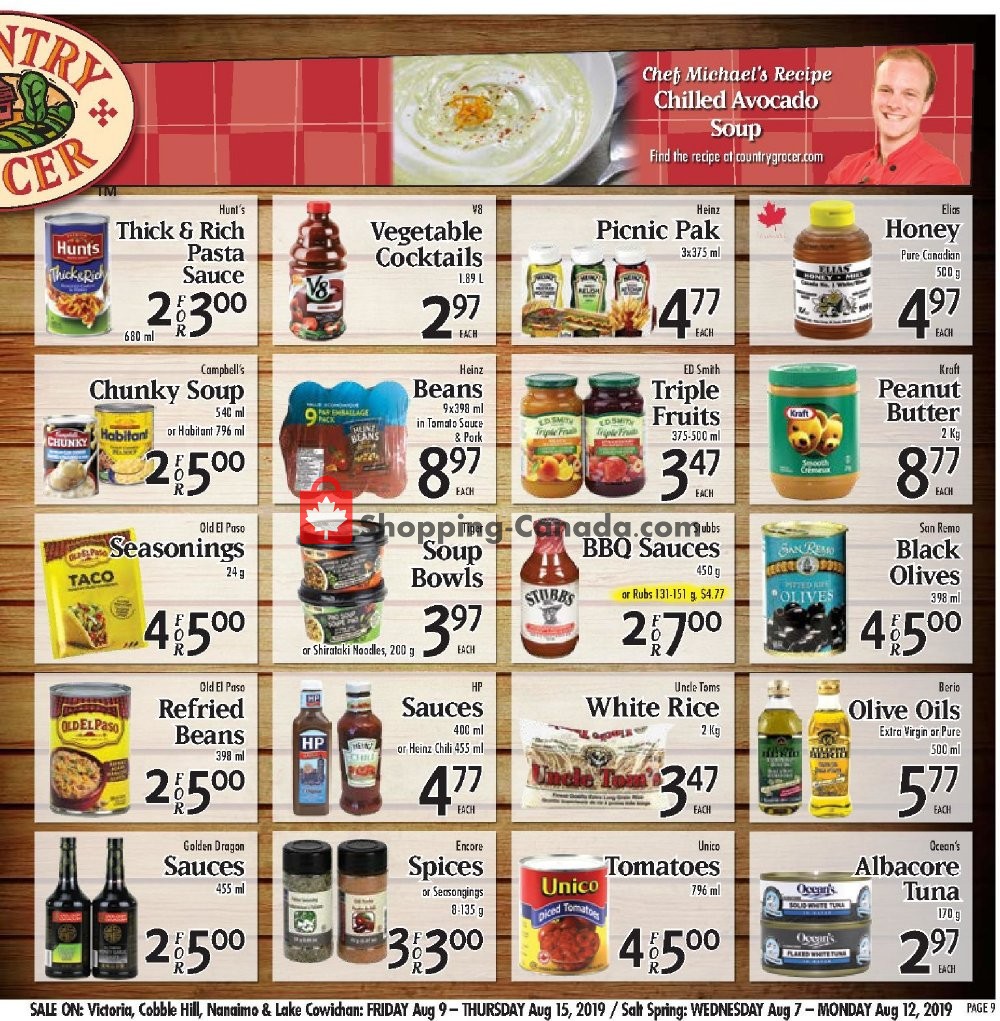 Country Grocer flyer from Friday August 9, 2019 to Thursday August 15, 2019 - page 9