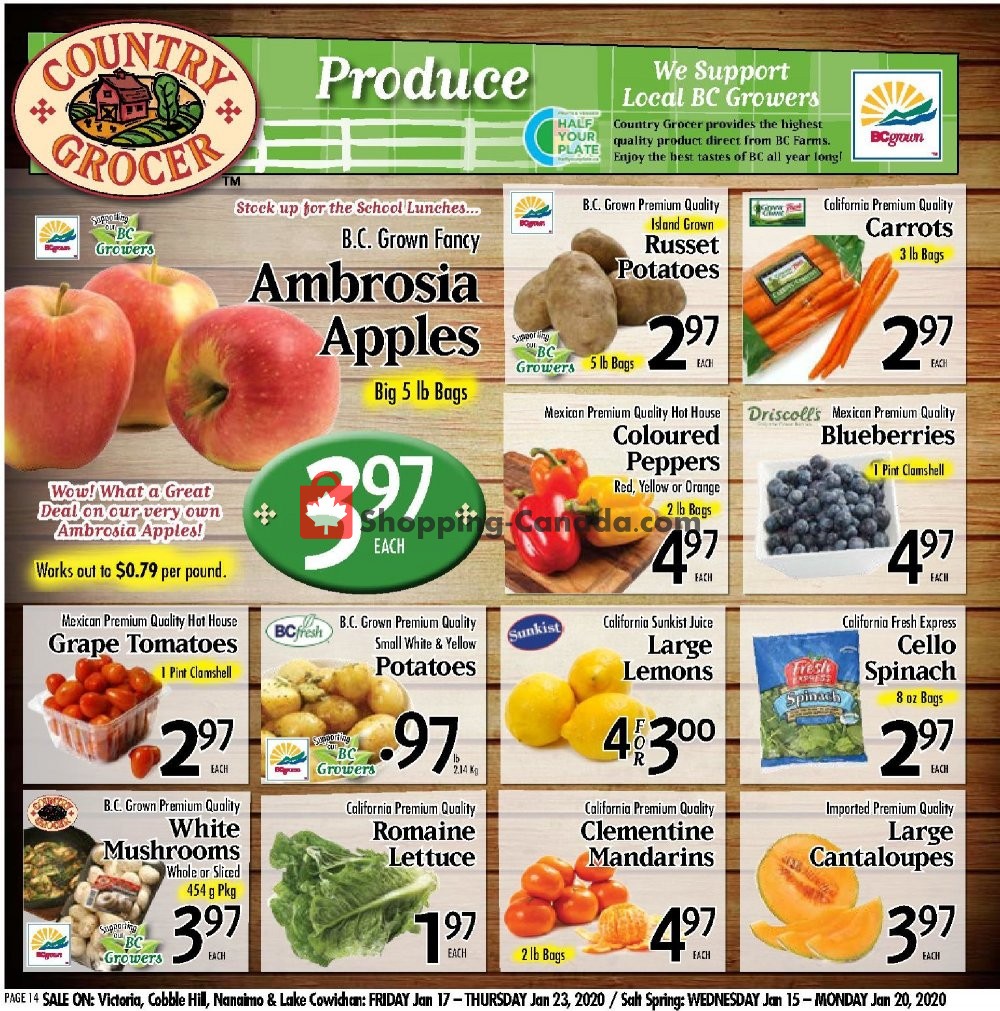 Country Grocer flyer from Friday January 17, 2020 to Thursday January 23, 2020 - page 14