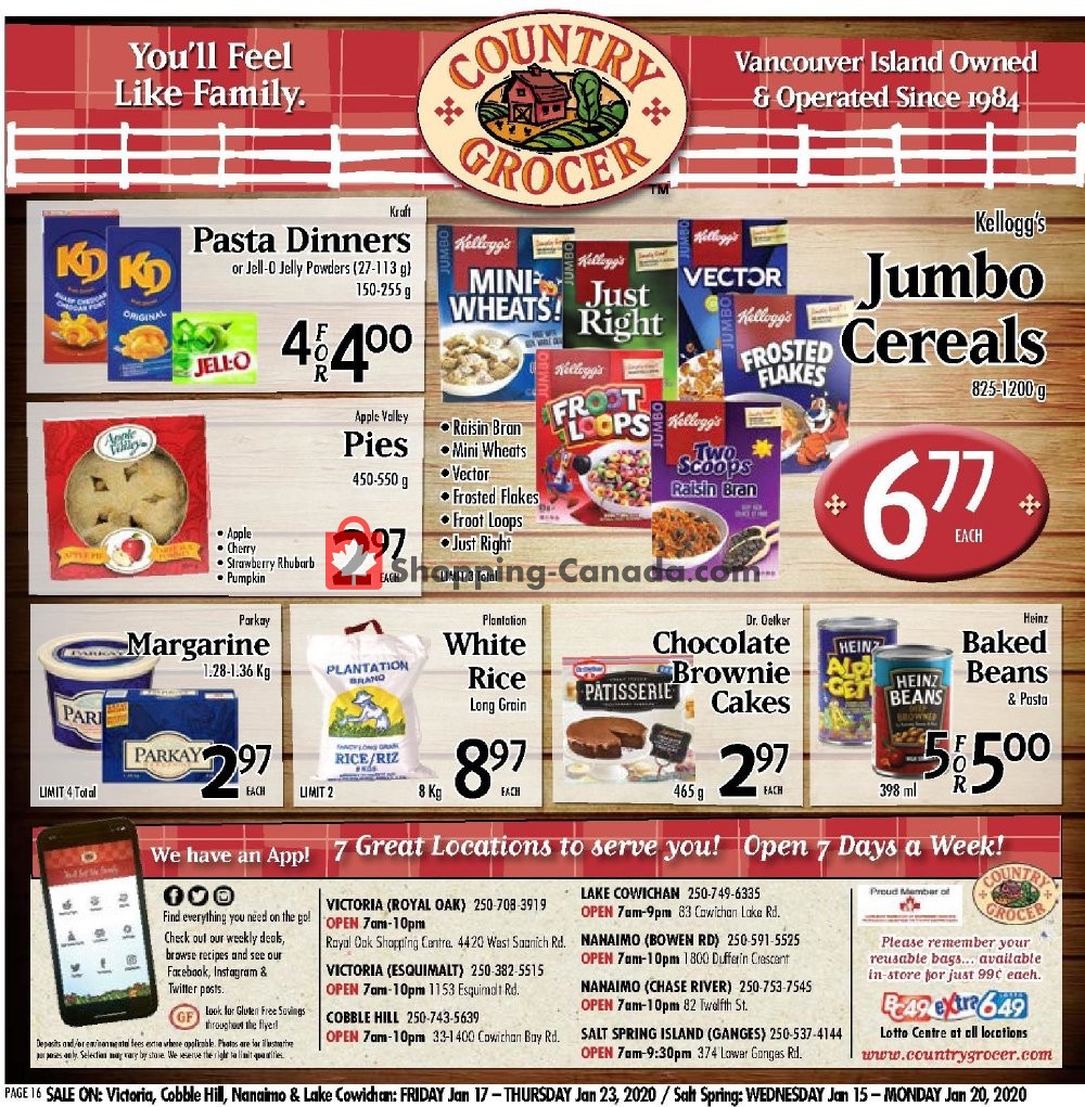 Country Grocer flyer from Friday January 17, 2020 to Thursday January 23, 2020 - page 16