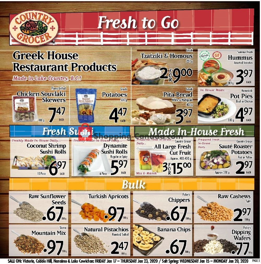 Country Grocer flyer from Friday January 17, 2020 to Thursday January 23, 2020 - page 5