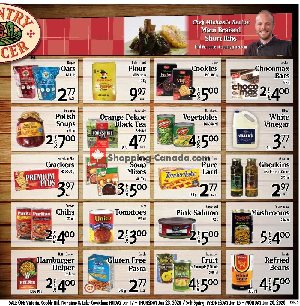 Country Grocer flyer from Friday January 17, 2020 to Thursday January 23, 2020 - page 9