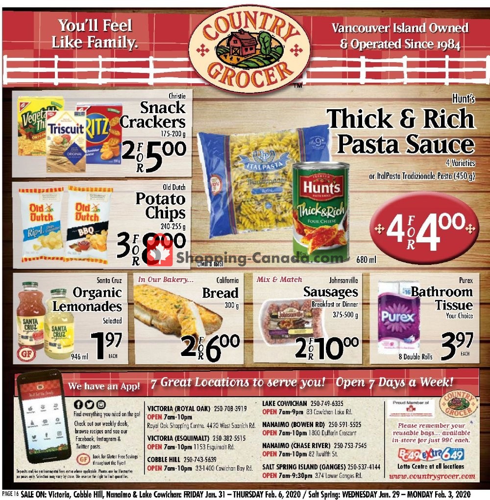 Country Grocer flyer from Friday January 31, 2020 to Thursday February 6, 2020 - page 16
