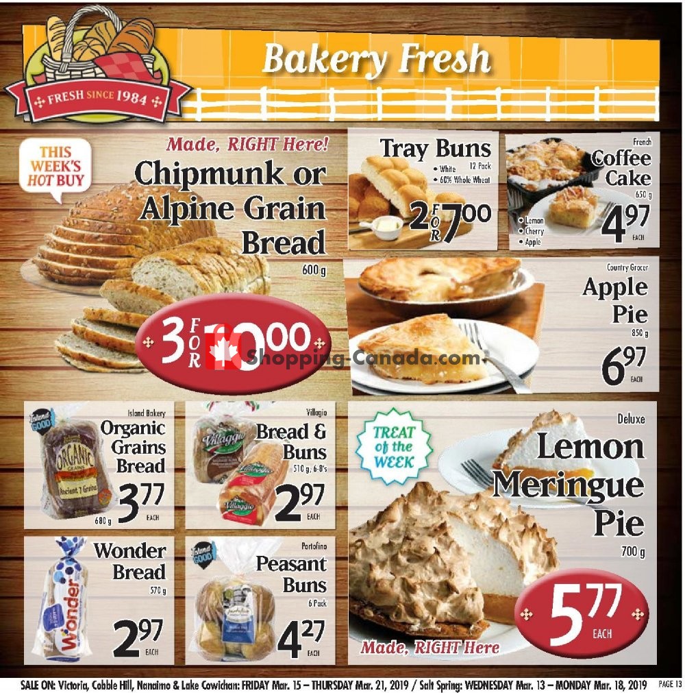 Country Grocer flyer from Friday March 15, 2019 to Thursday March 21, 2019 - page 13