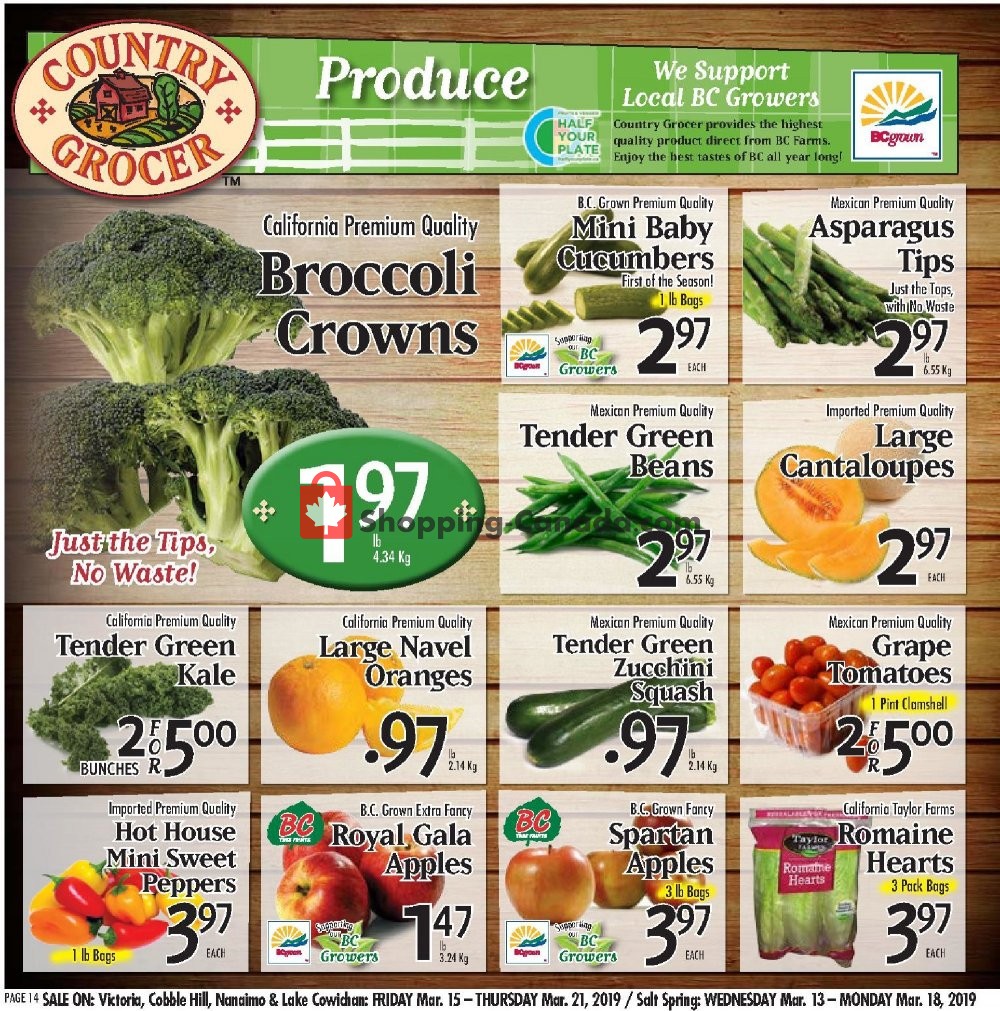 Country Grocer flyer from Friday March 15, 2019 to Thursday March 21, 2019 - page 14