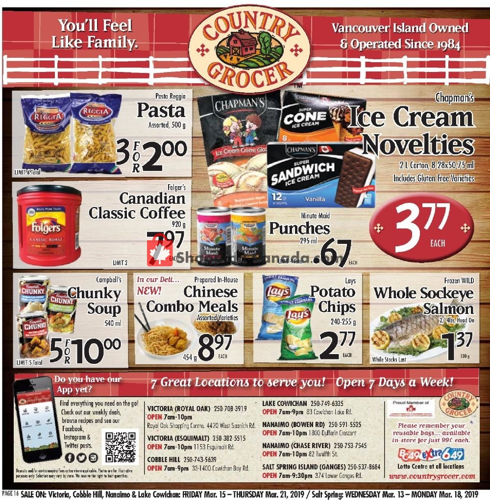 Country Grocer flyer from Friday March 15, 2019 to Thursday March 21, 2019 - page 16