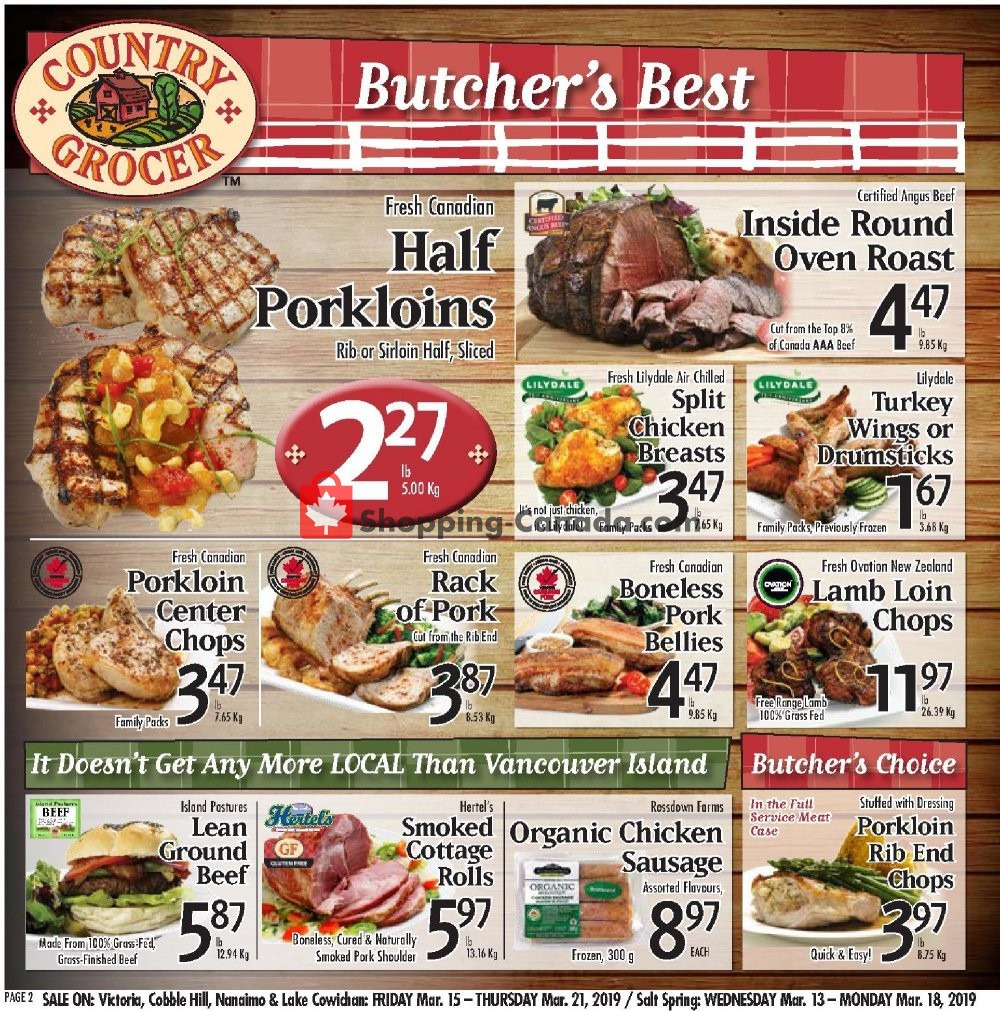 Country Grocer flyer from Friday March 15, 2019 to Thursday March 21, 2019 - page 2