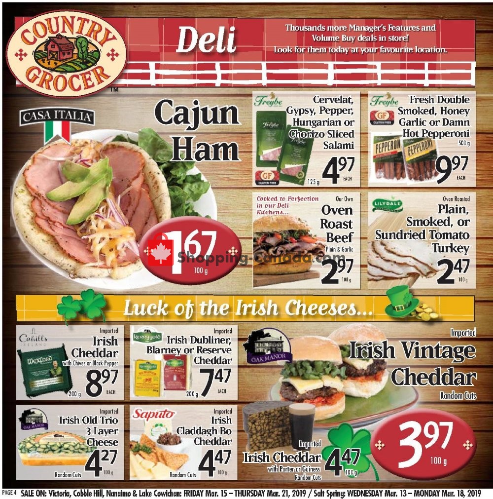 Country Grocer flyer from Friday March 15, 2019 to Thursday March 21, 2019 - page 4