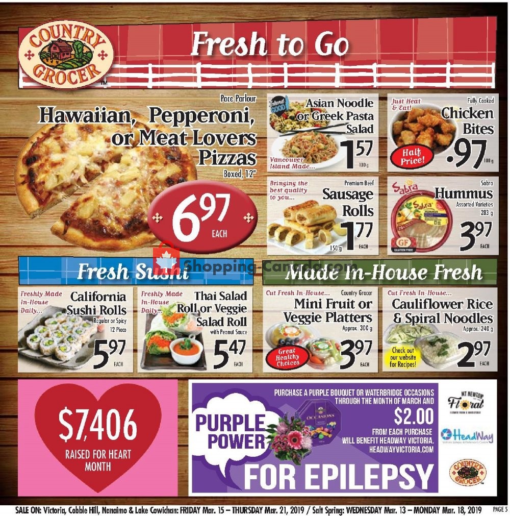 Country Grocer flyer from Friday March 15, 2019 to Thursday March 21, 2019 - page 5