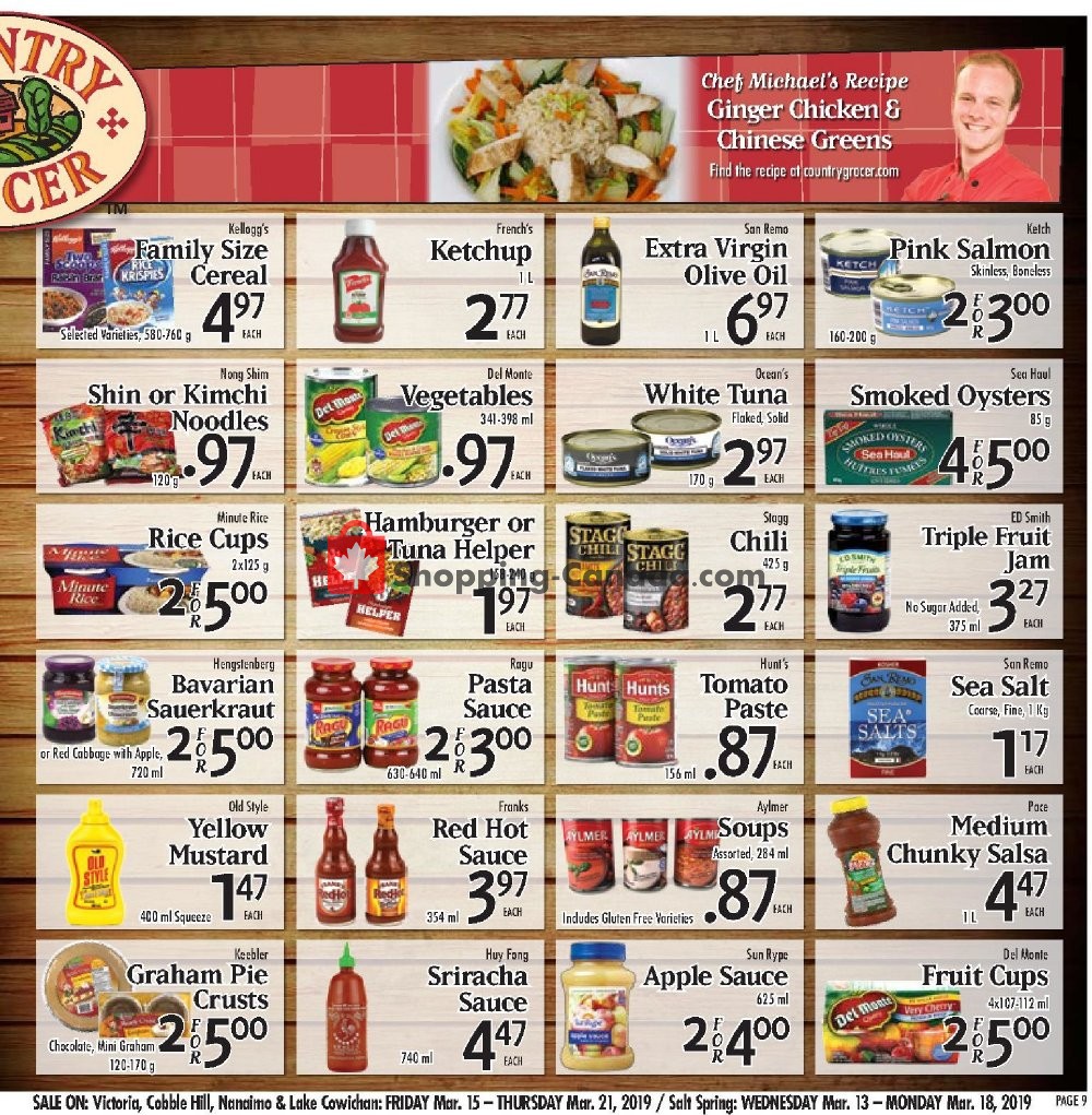 Country Grocer flyer from Friday March 15, 2019 to Thursday March 21, 2019 - page 9