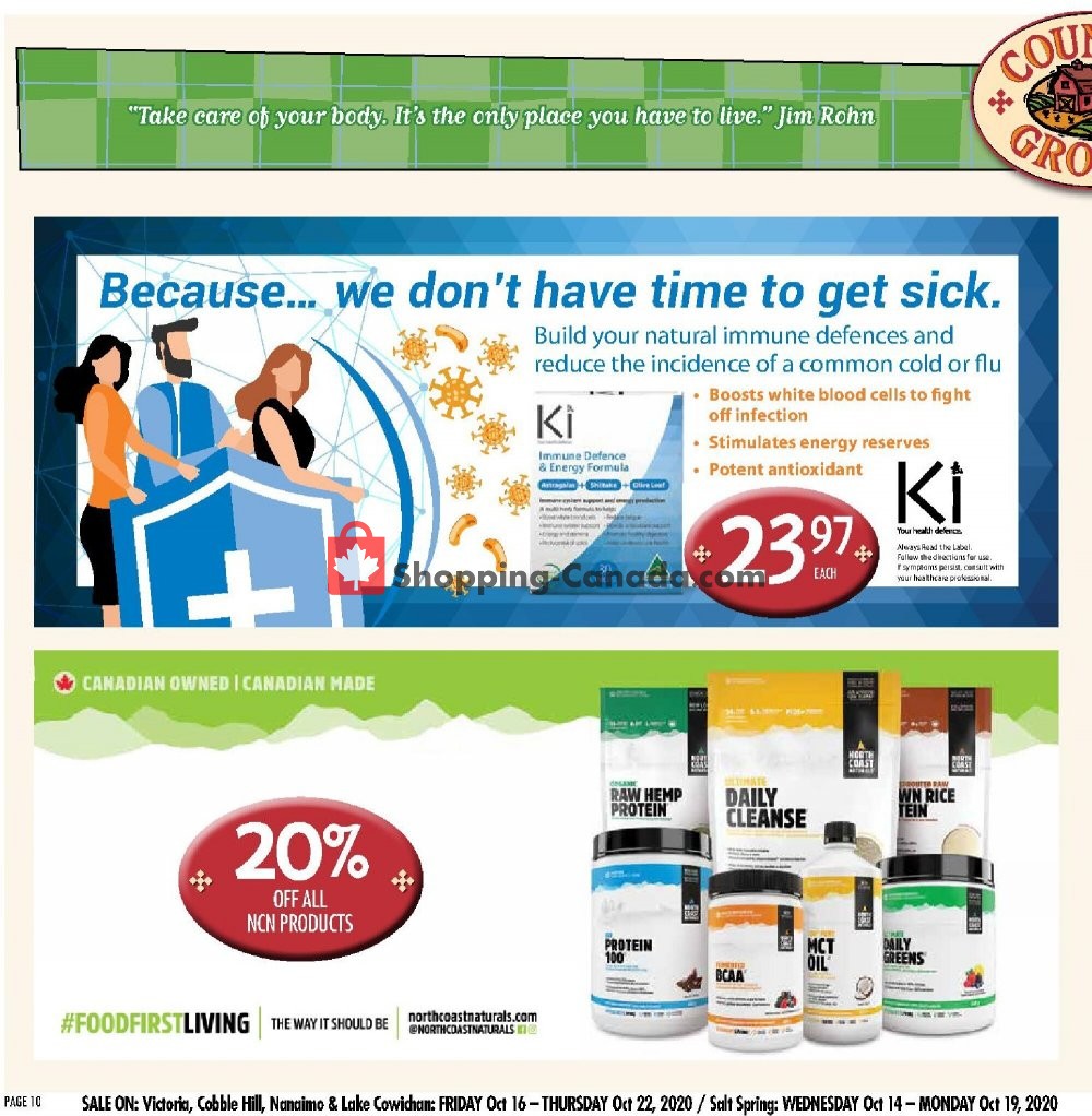Country Grocer flyer from Friday October 16, 2020 to Thursday October 22, 2020 - page 10