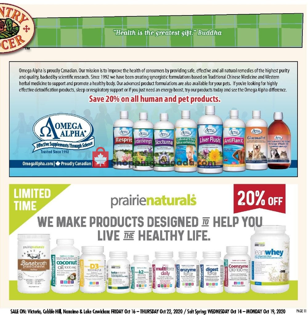 Country Grocer flyer from Friday October 16, 2020 to Thursday October 22, 2020 - page 11