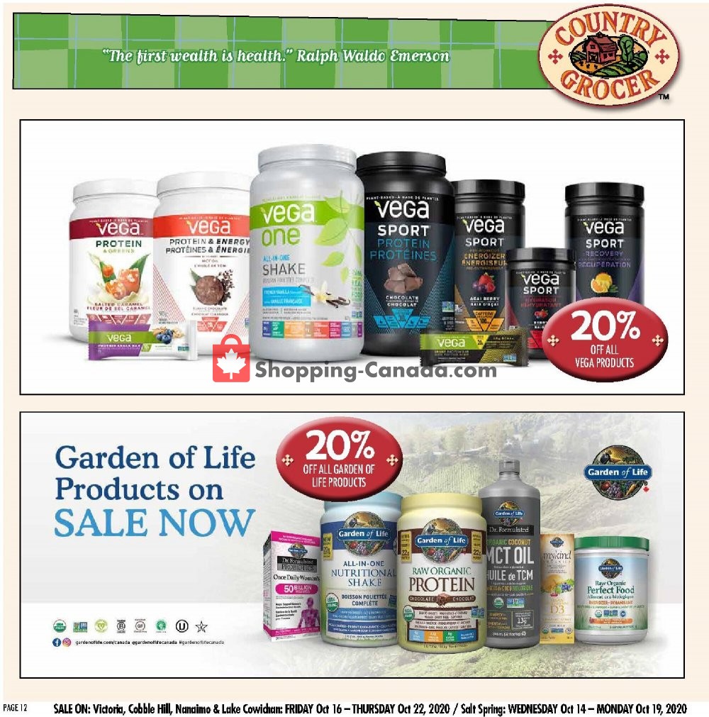 Country Grocer flyer from Friday October 16, 2020 to Thursday October 22, 2020 - page 12