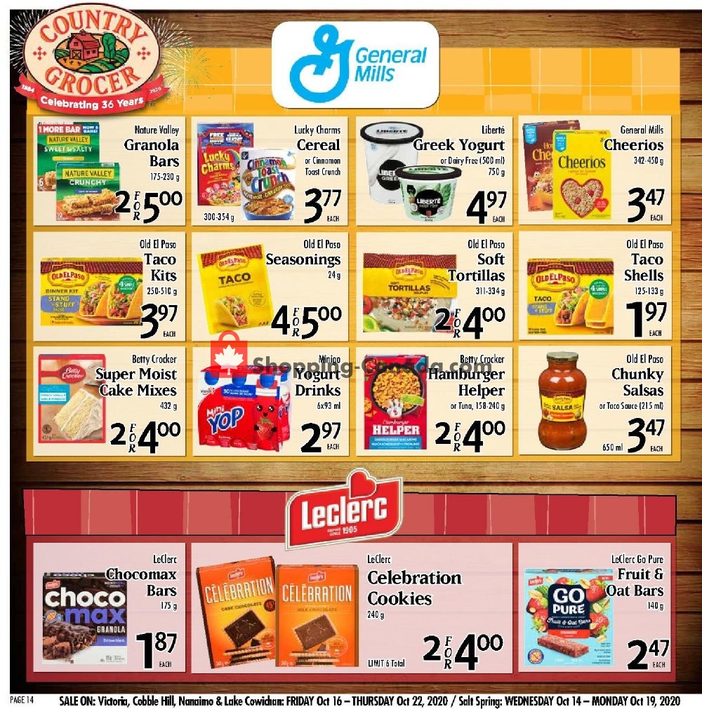 Country Grocer flyer from Friday October 16, 2020 to Thursday October 22, 2020 - page 14