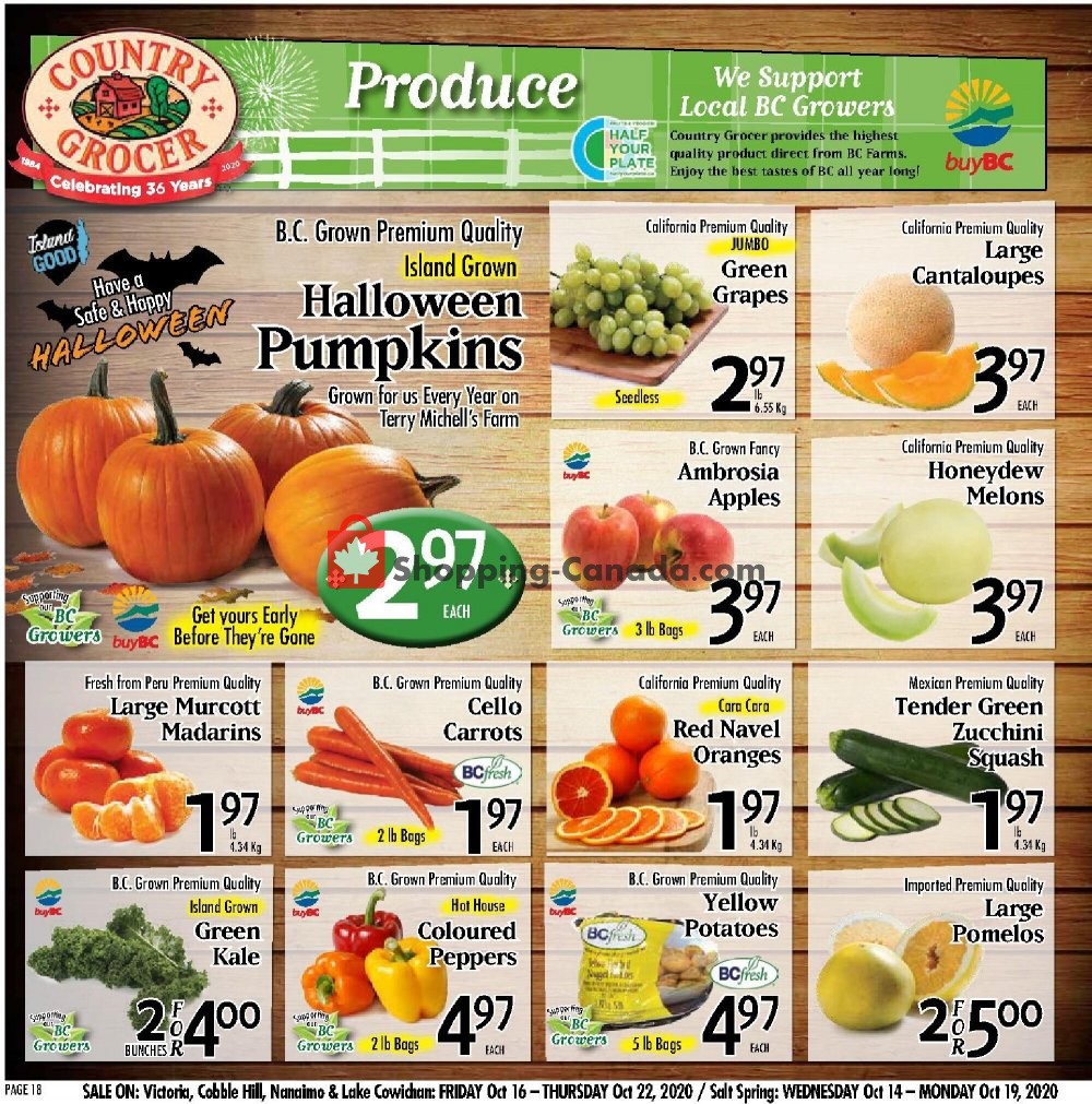 Country Grocer flyer from Friday October 16, 2020 to Thursday October 22, 2020 - page 18