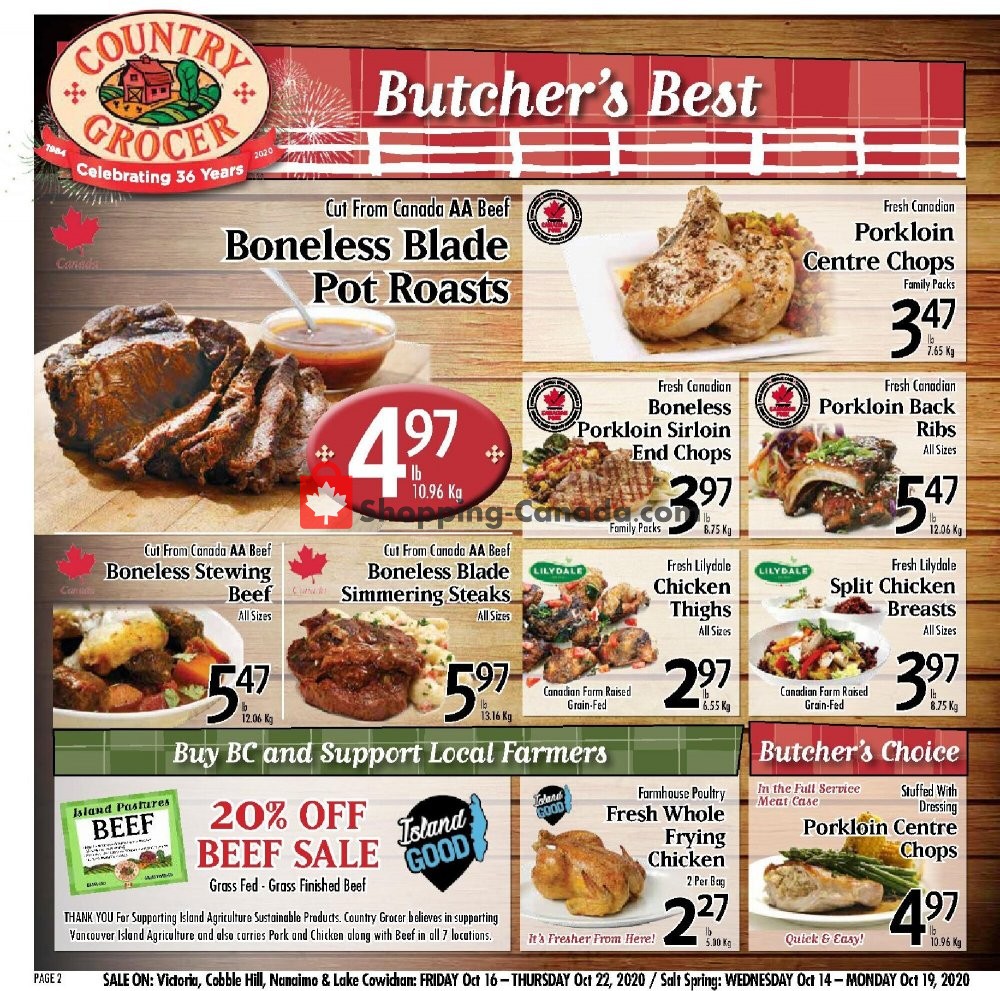 Country Grocer flyer from Friday October 16, 2020 to Thursday October 22, 2020 - page 2