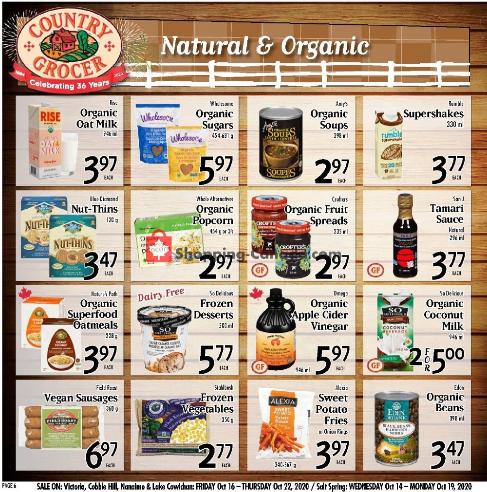 Country Grocer flyer from Friday October 16, 2020 to Thursday October 22, 2020 - page 6