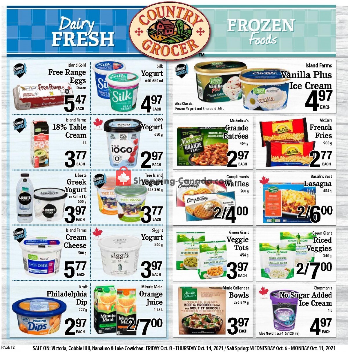 Country Grocer flyer from Friday October 8, 2021 to Thursday October 14, 2021 - page 12