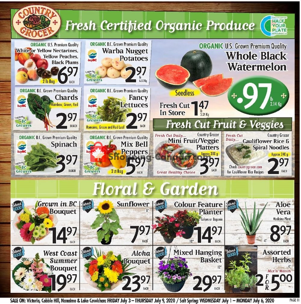 Country Grocer flyer from Friday July 3, 2020 to Thursday July 9, 2020 - page 11