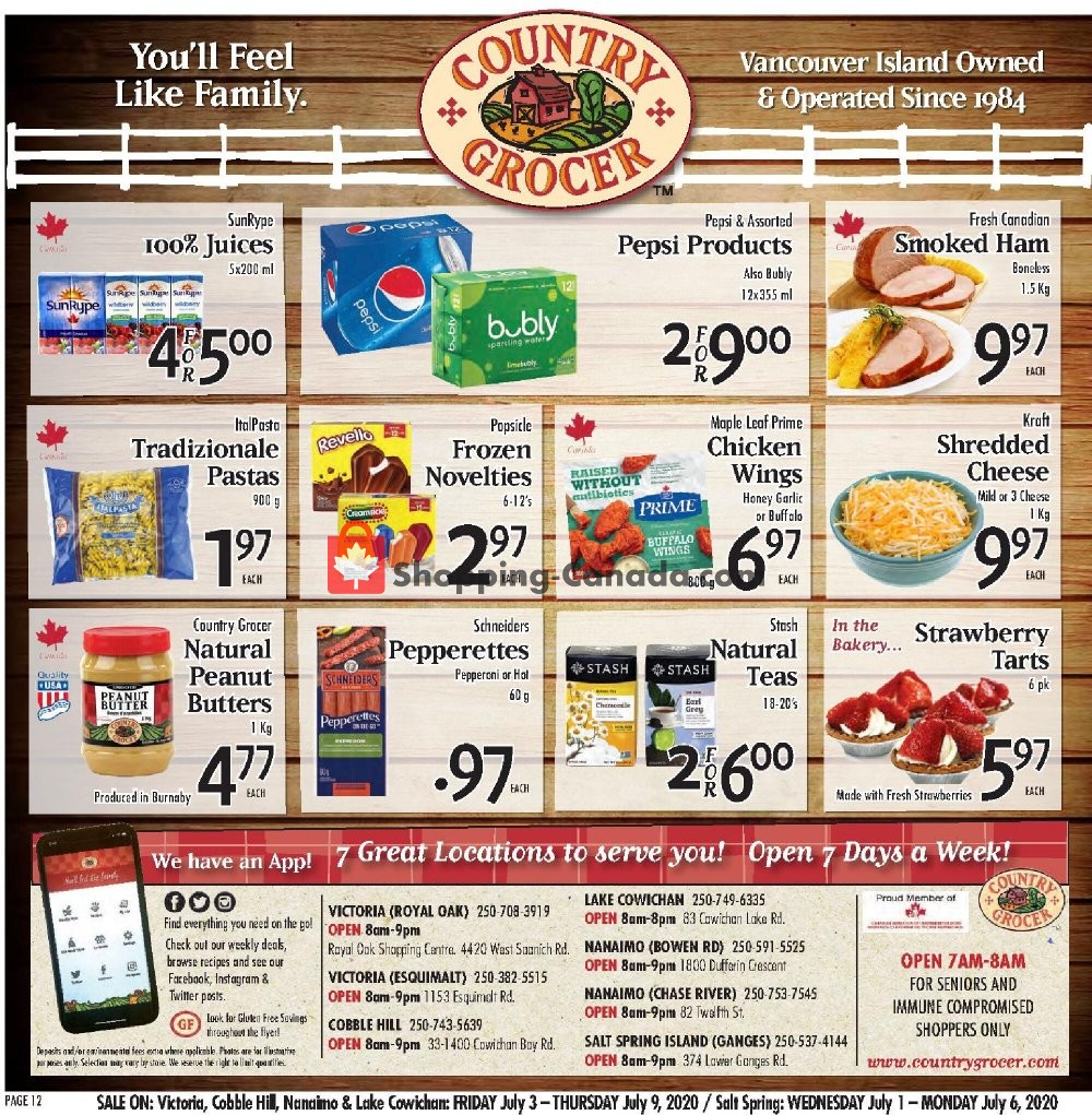 Country Grocer flyer from Friday July 3, 2020 to Thursday July 9, 2020 - page 12