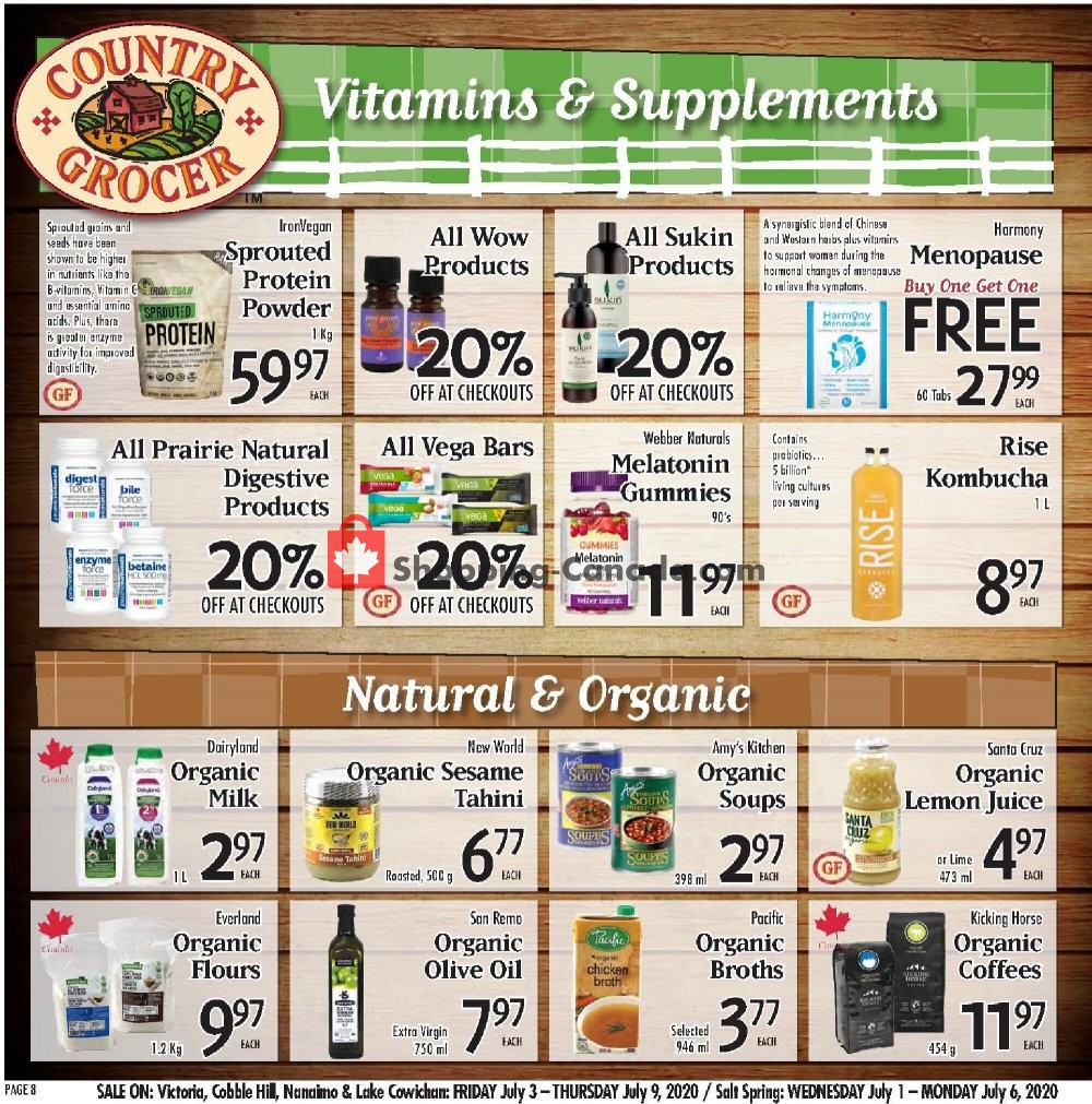 Country Grocer flyer from Friday July 3, 2020 to Thursday July 9, 2020 - page 8