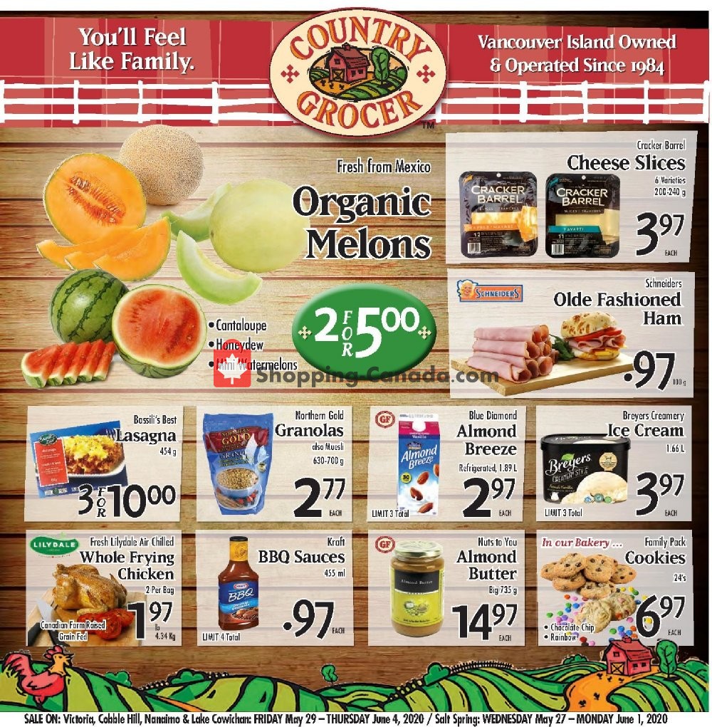 Country Grocer flyer from Friday May 29, 2020 to Thursday June 4, 2020 - page 1