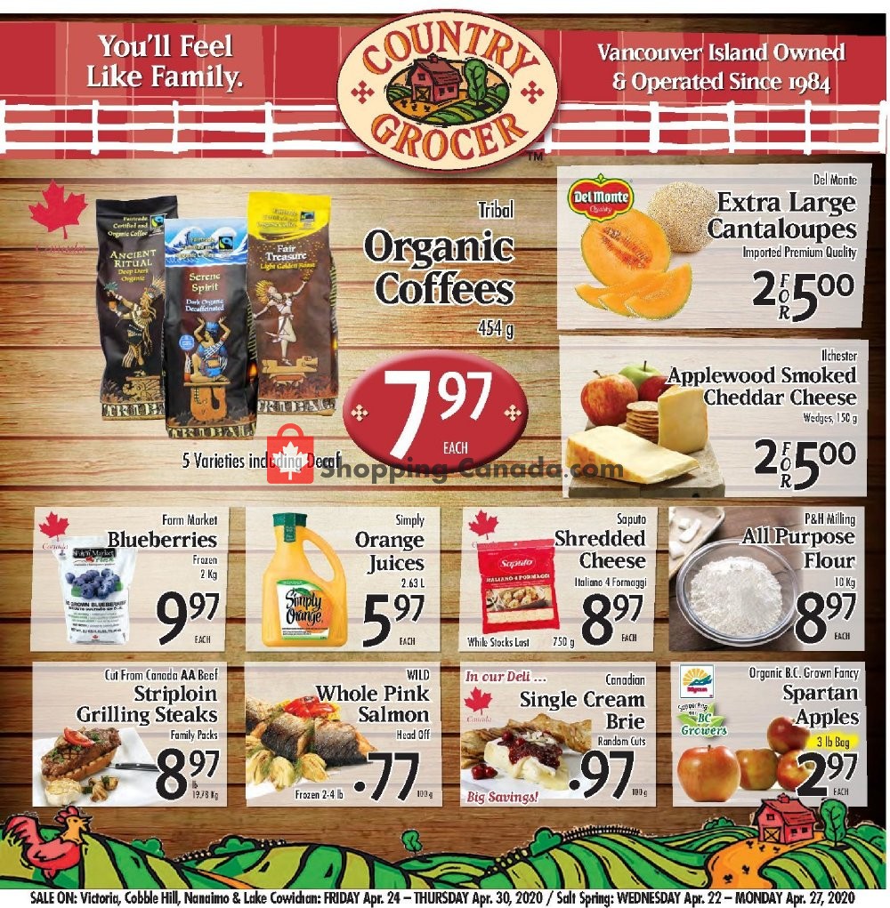 Country Grocer flyer from Friday April 24, 2020 to Thursday April 30, 2020 - page 1